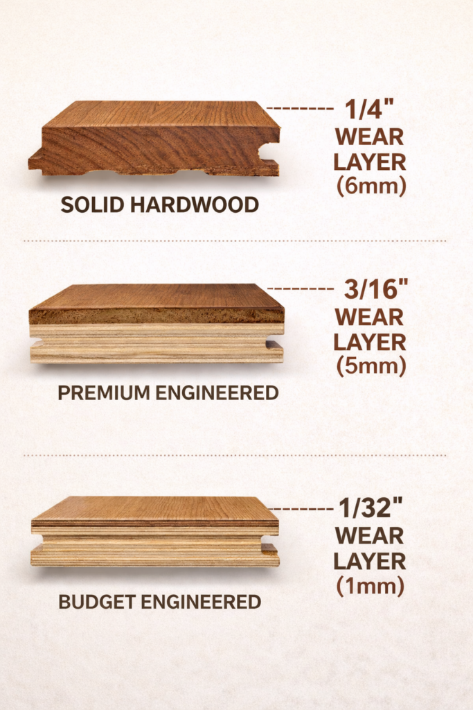 Hardwood Flooring vs Engineered wood